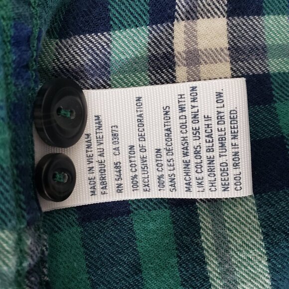 Womens Upcycled Distressed Flannel with "Wicked" Embroidered Patch Medium - Picture 8 of 9